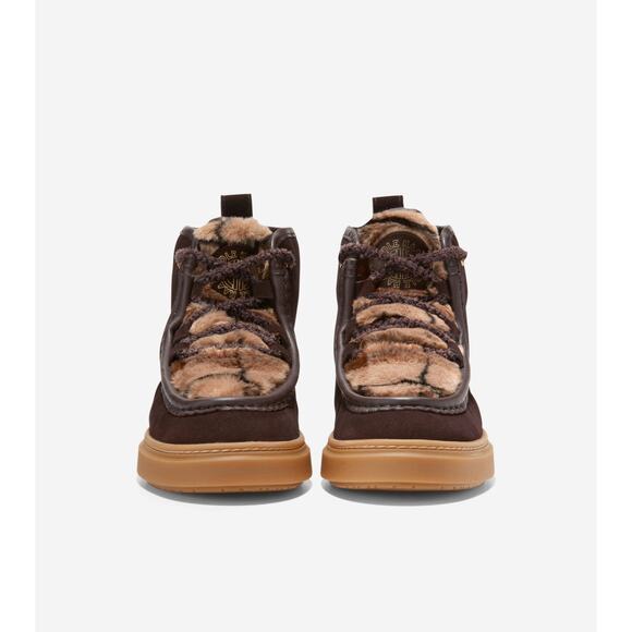 COLE HAAN WOMEN'S 8 DARK CHOCOLATE PLAID SUMMIT CHUKKA BOOTIE W26326 - Picture 5 of 8